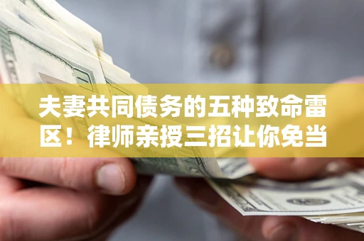 北京夫妻共同债务的五种致命雷区！律师亲授三招让你免当替罪羊